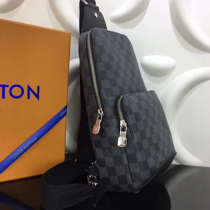 路易威登LV頂級原單N41719 AVENUE LV單肩包 銀色金屬配飾 YDH1578